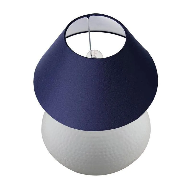 Gleam Quest Fabric Table Lamp - White,Blue media 3