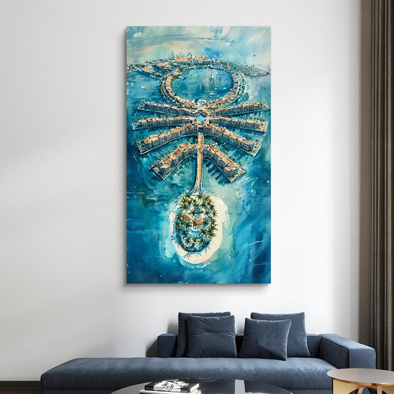 Azure Visions Wall Painting