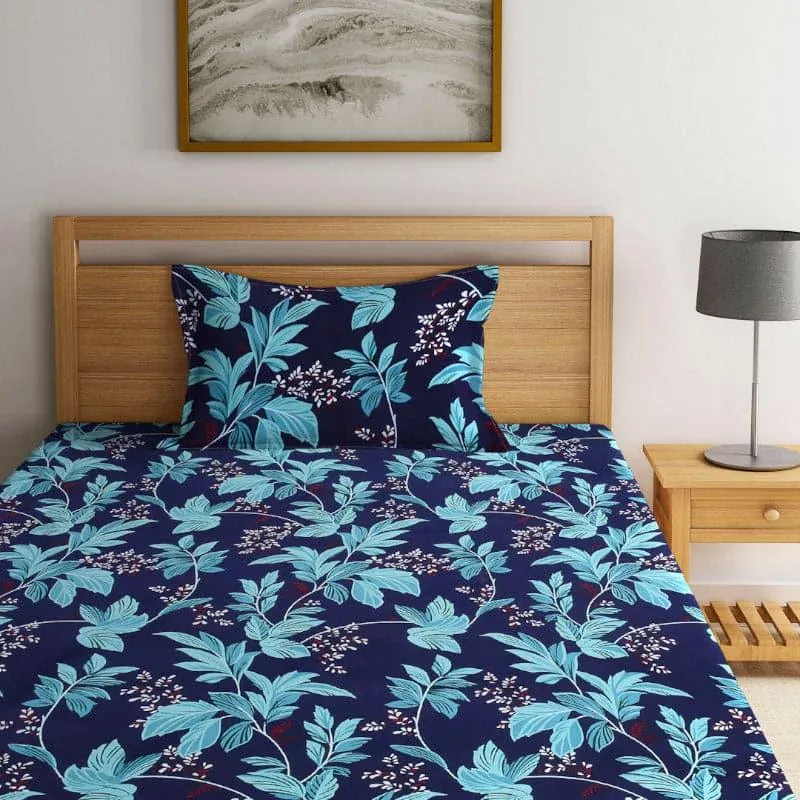 Iris Fona Floral Bedsheet - 150 GSM media 1