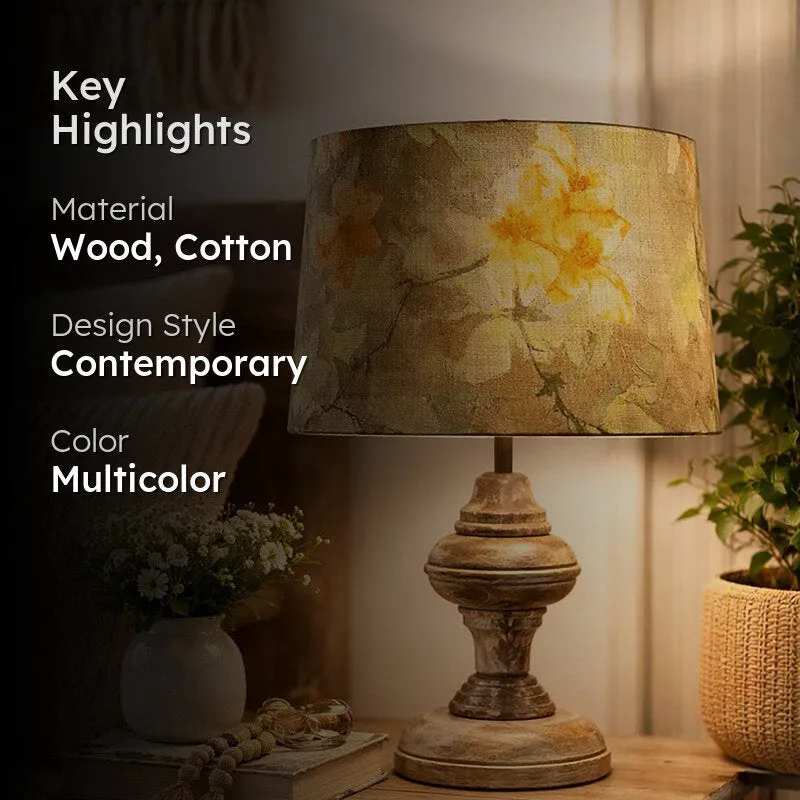 FloraHexa Wooden Table Lamp media 2
