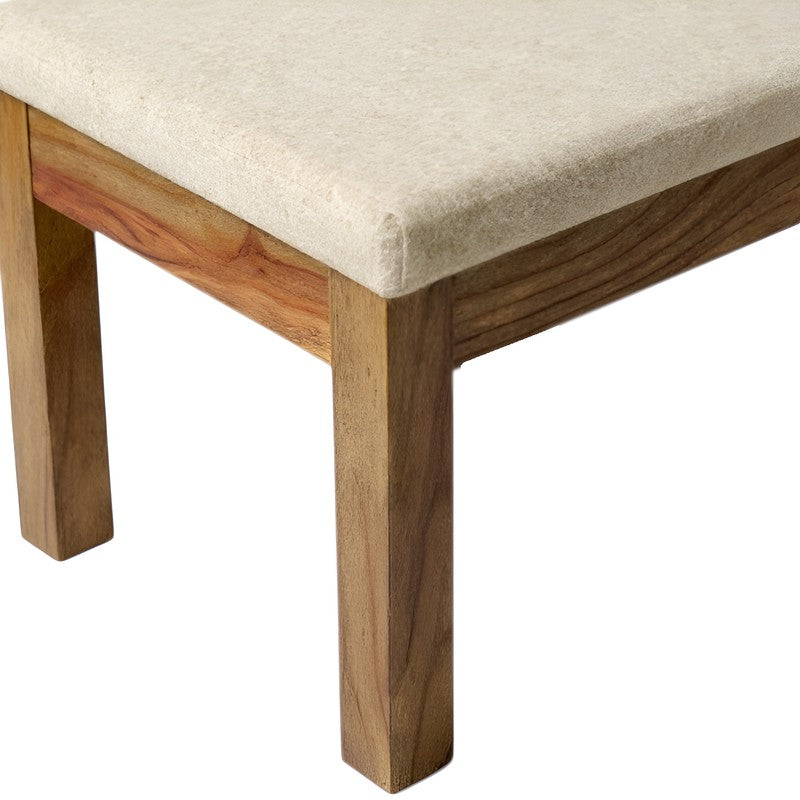 Fexon Sheesham Wooden Bench - Beige media 6