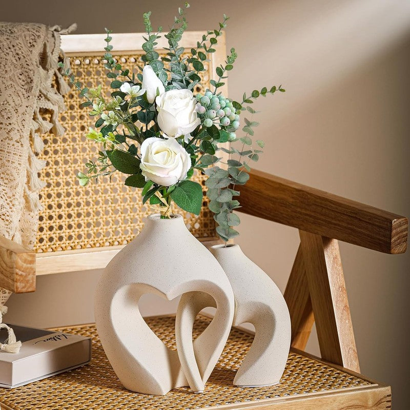 Abstract Loop Sculptural Ceramic Vase - Set Of Two media 7