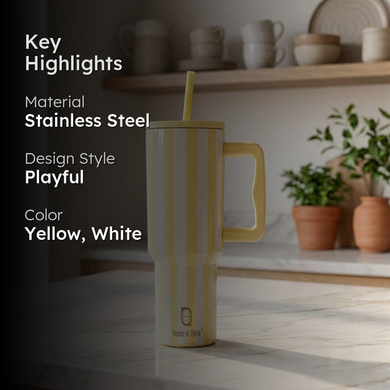 Urban Stripe Stainless Steel Tumbler - 1200 ML media 2