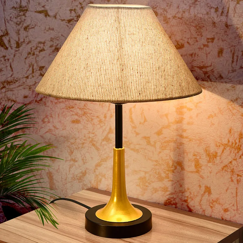 Arialla Cone Metal Table Lamp - Grey,Gold,Black media 1