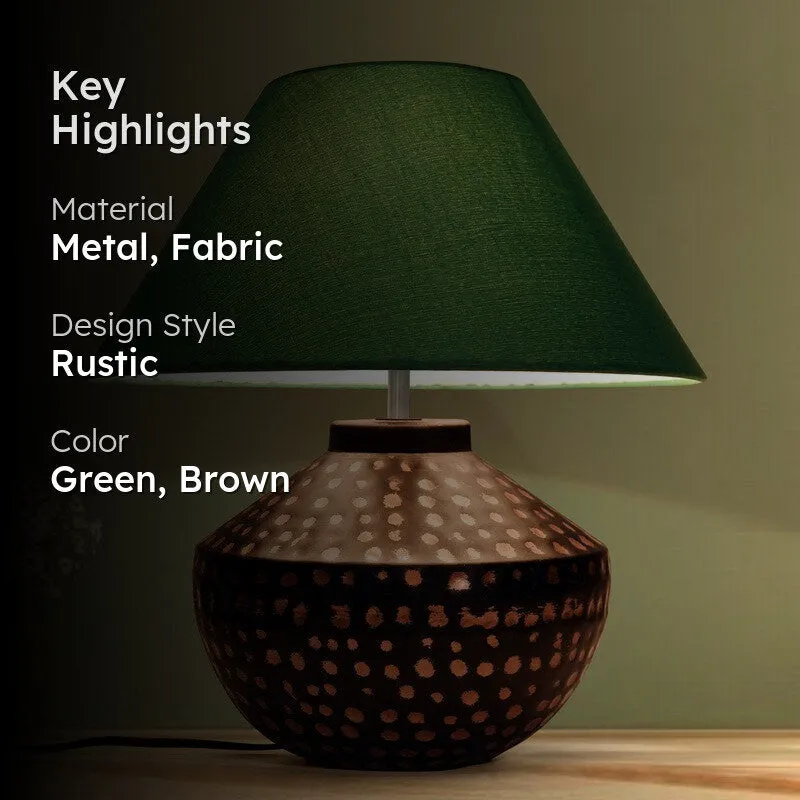 GlowEdge Sleek Tech Metal Table Lamp - Green media 2