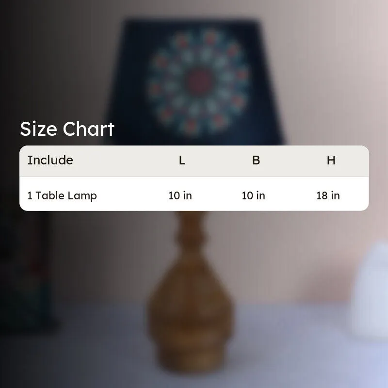 Toile Glyph Mango Wood Table Lamp - Multicolor media 5