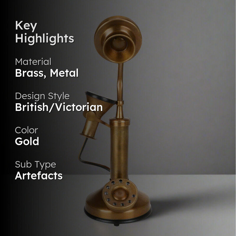 Roma Antique Telephone Showpiece - Gold media 2