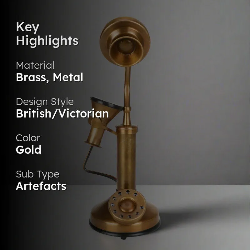 Roma Antique Telephone Showpiece - Gold media 2