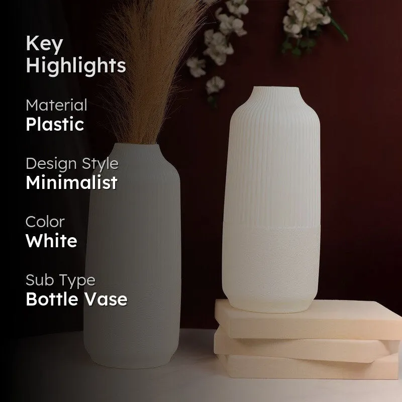 Ivory Column Vase - Set Of Two media 2