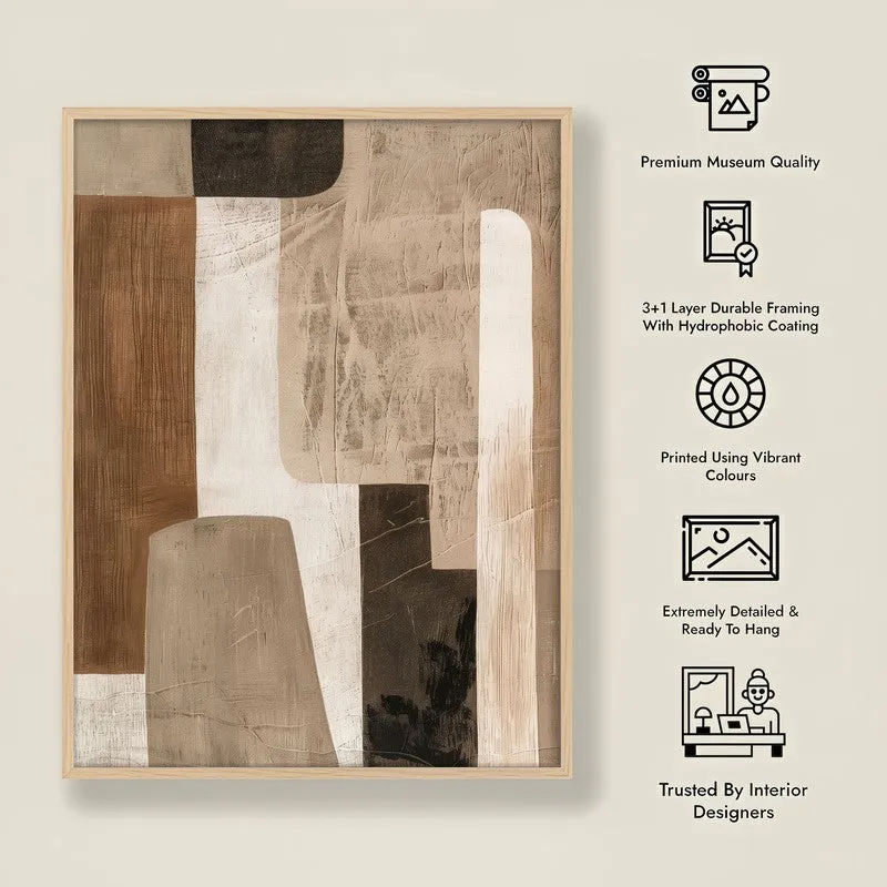 Cinnamon Sands Framed Canvas Archival Canvas Wall Painting - Natural Brown Frame media 7