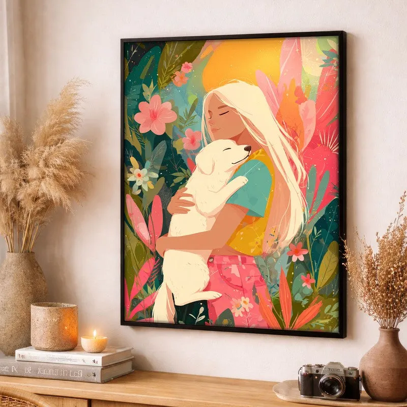 Wild Tender Canvas Wall Painting - Black Frame media 3
