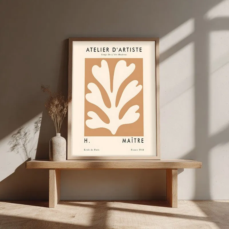 Earthy Elegance Canvas Wall Painting With Brown Frame media 4