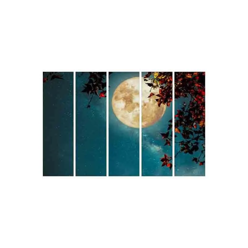 Full Moon Day Wall Art - Five Piece Set media 4