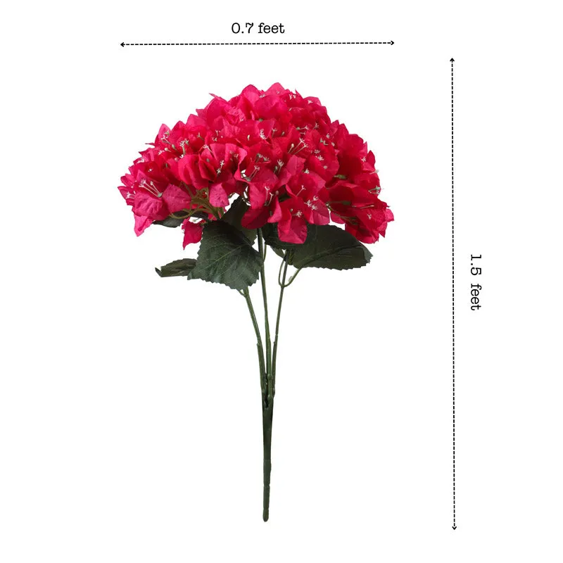 Artificial Realistic Bougainvillea Bouquet (Pink) - Set Of Two media 8