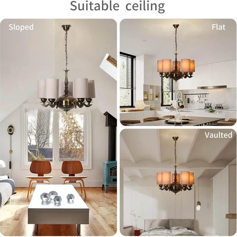 Kiaro Cylindrical Golden Antique Ceiling Lamp media 5