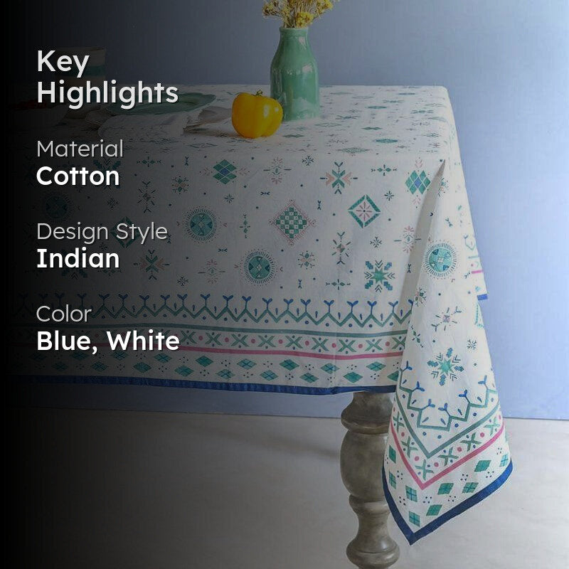 Astral Cotton Table Cover - Six Seater media 2