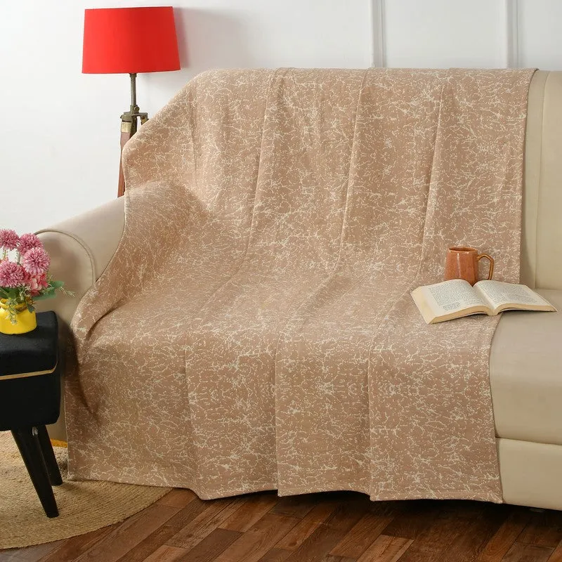 Snugvia Abstract Cotton Throws - Biege media 1