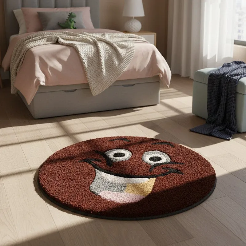 Smile Burst Wool Carpet - Maroon media 3