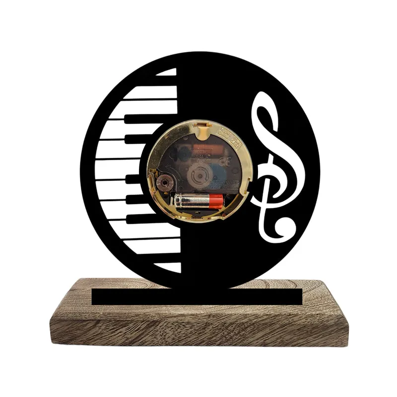 Piano Time Analog Table Clock media 2