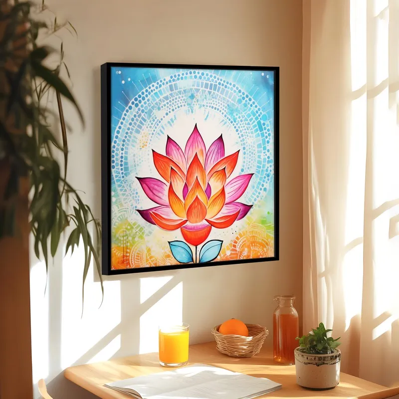 Sunlit Bloom Wall Art With Frame media 2