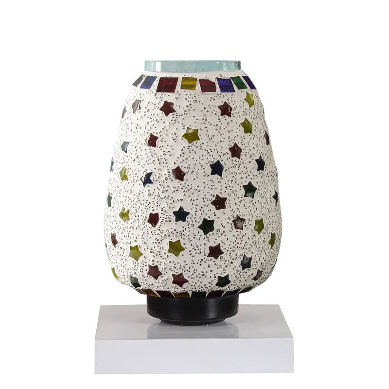 Stellune Glass Table Lamp With Wooden Base - Multicolor media 5