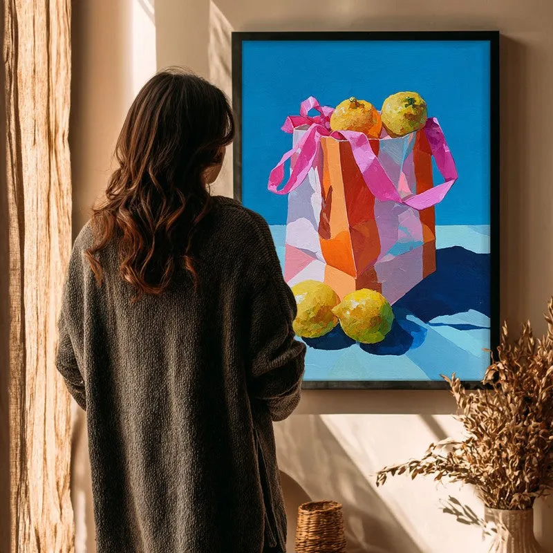Citrus Canvas Canvas Wall Painting - Black Frame media 4
