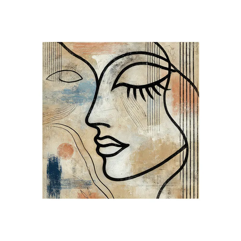 Woman Line Art Wall Painting media 4