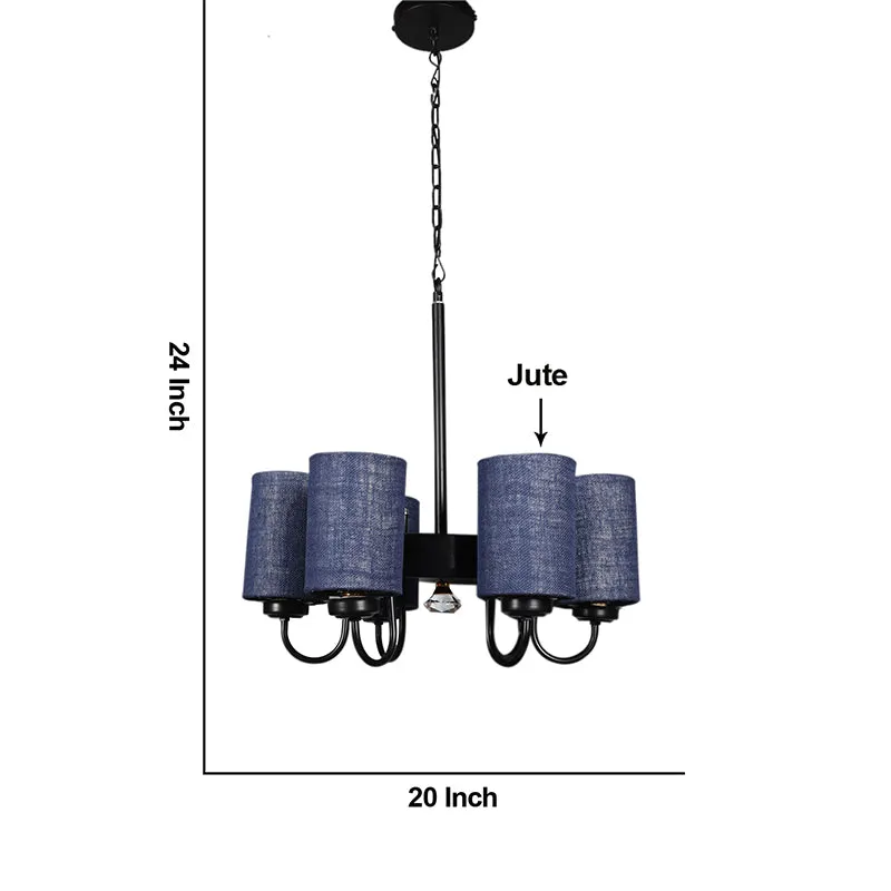 Viya Cylindrical Ceiling Lamp - Blue media 5