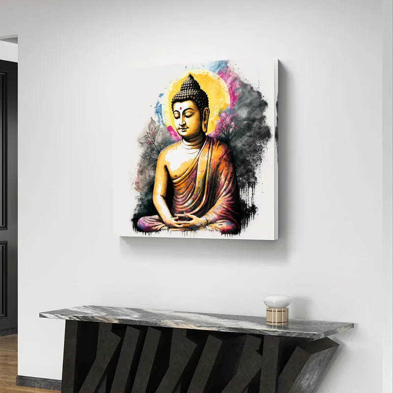 Buddha In Shadow Canvas Wall Painting media 6