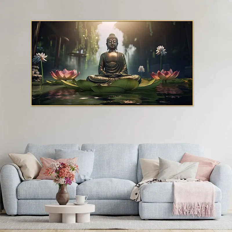 Buddha Serene Palace Wall Painting media 1