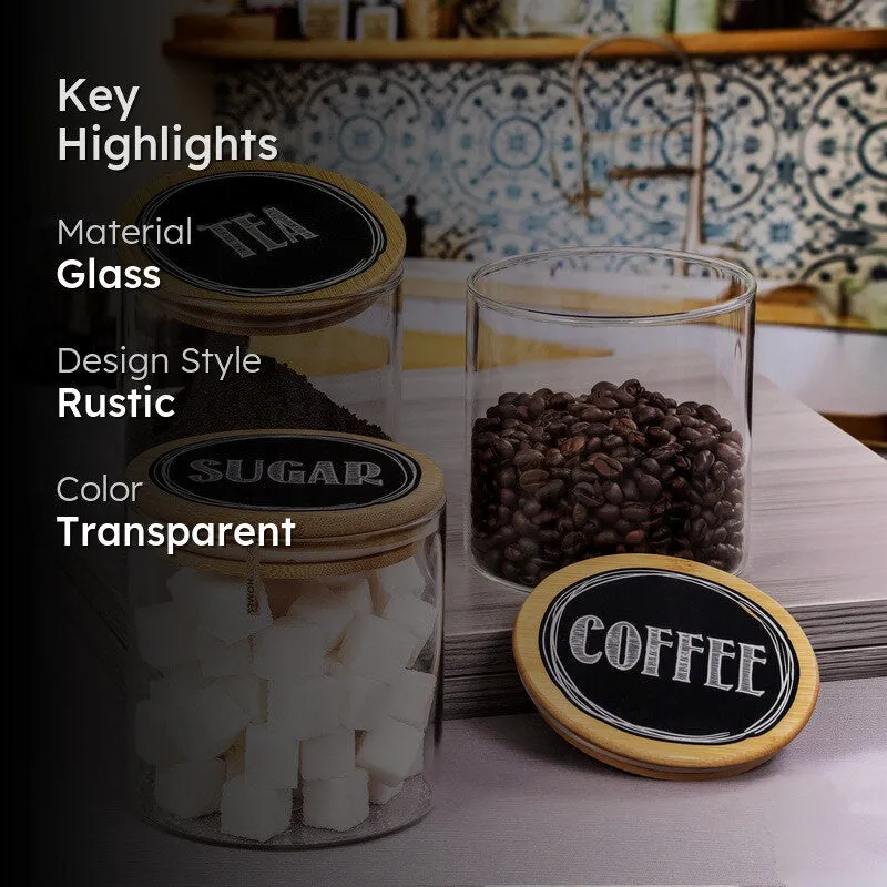 Transparent Glass Jars with Lid (650 mL Each) - Set of Three media 2