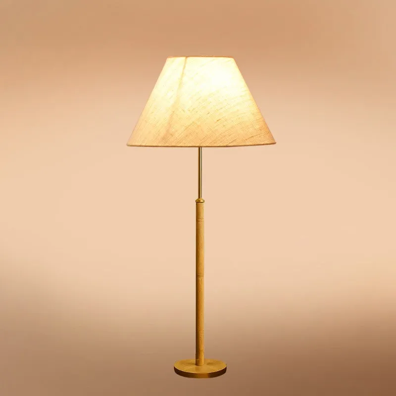 Earth Tone Wooden Floor Lamp - Beige media 5