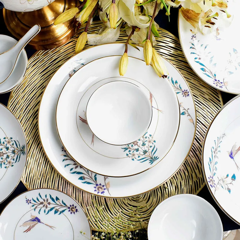 Gilded Shahi 24k Gold Brushed Porcelain Dinner Set - 21 Piece Set media 6