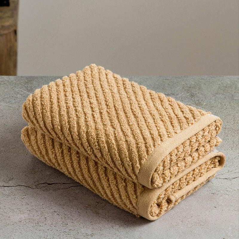Nautica Riviera Soft Cotton Hand Towel (Light Tan) - Set Of Two media 4