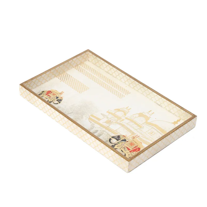 Haathi Parades Rectangle Serving Tray - Set Of Three media 6