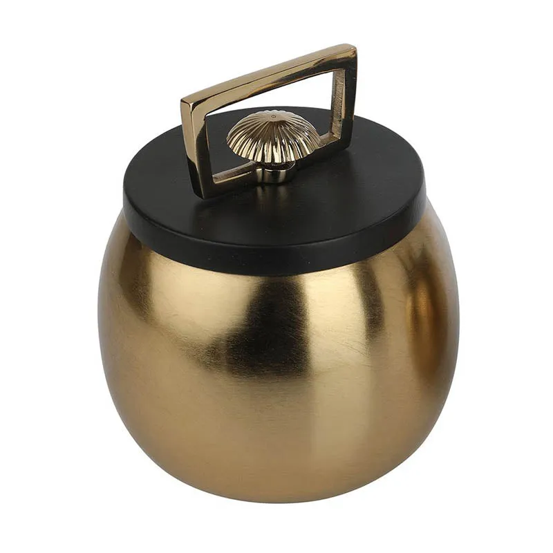 Jarrah Storage Jar (Gold & Black) - Large media 4