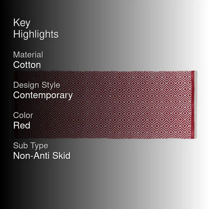 Earthica Cotton Runner Rug - Red media 2