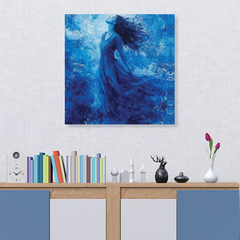 Blue Woman Canvas Wall Art media 1