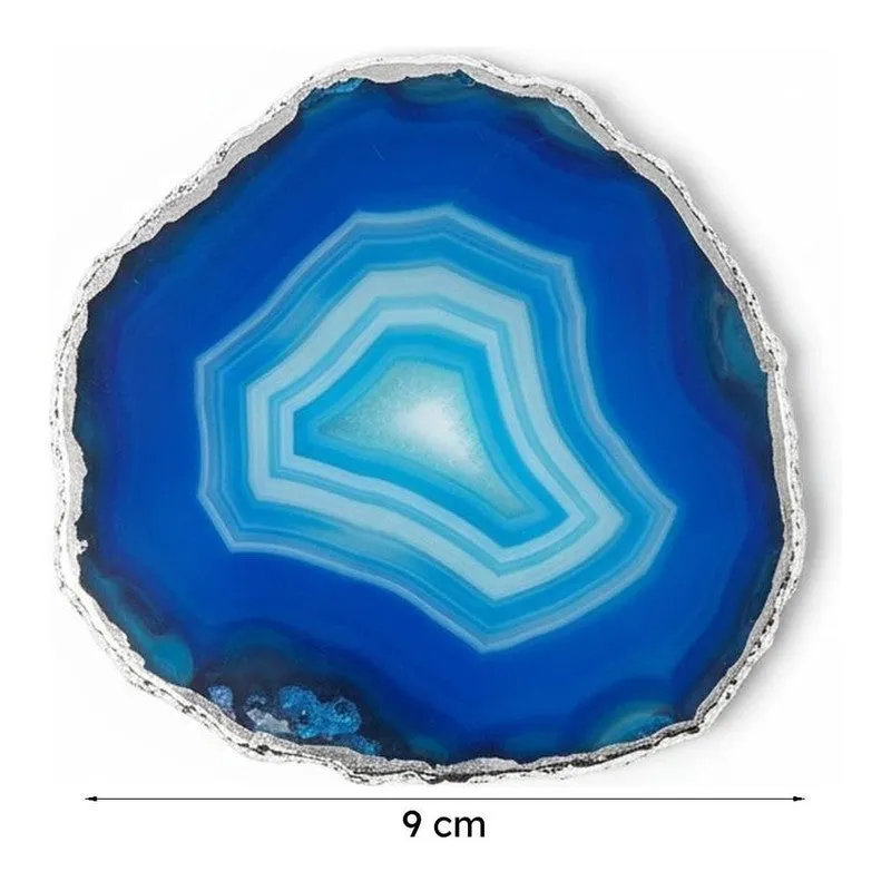 Vesto Brazilian Agate Coaster (Blue) - Set Of Two media 7