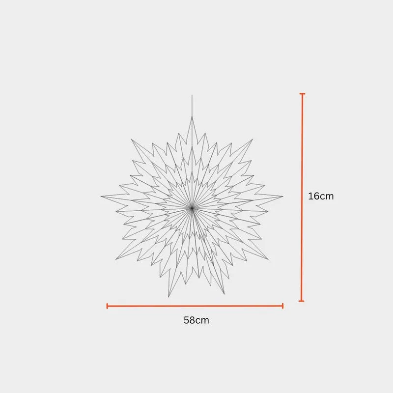 Fig Living Snowflake Flower Festive Light - Black media 10