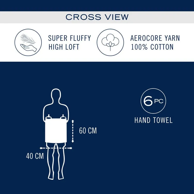 Nautica Riviera Soft Cotton Hand Towel (White, Grey & Navy Blue) - Set Of Six media 9