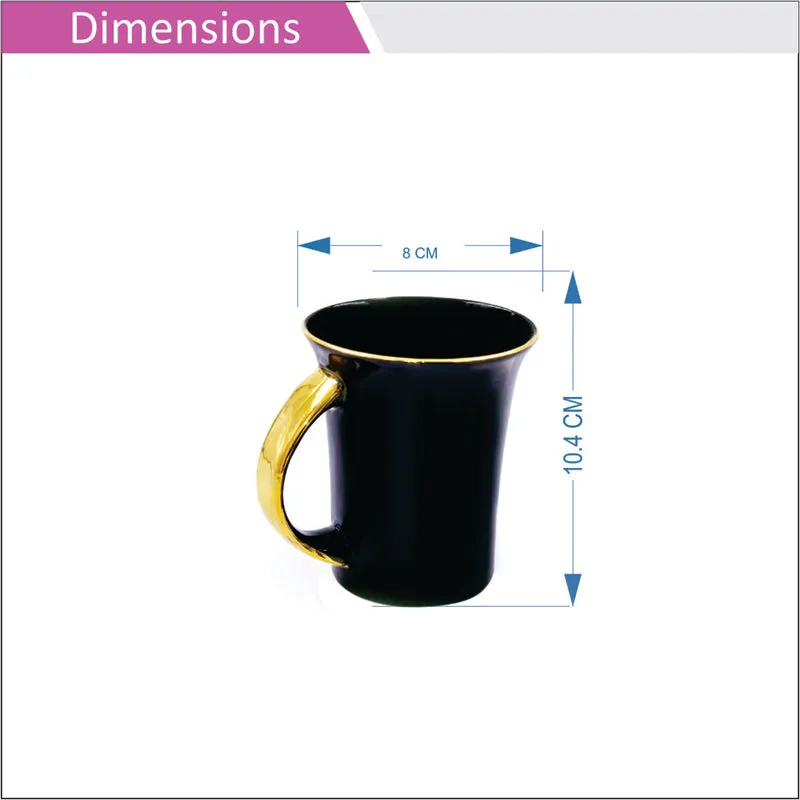 Dax Bone China Coffee Mug (250 mL Each) - Set of Four media 4
