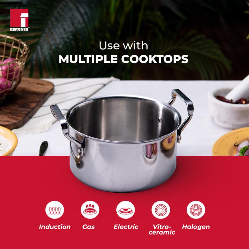 Bergner Induction Safe Cooking Pot With Lid - 5500 mL media 5