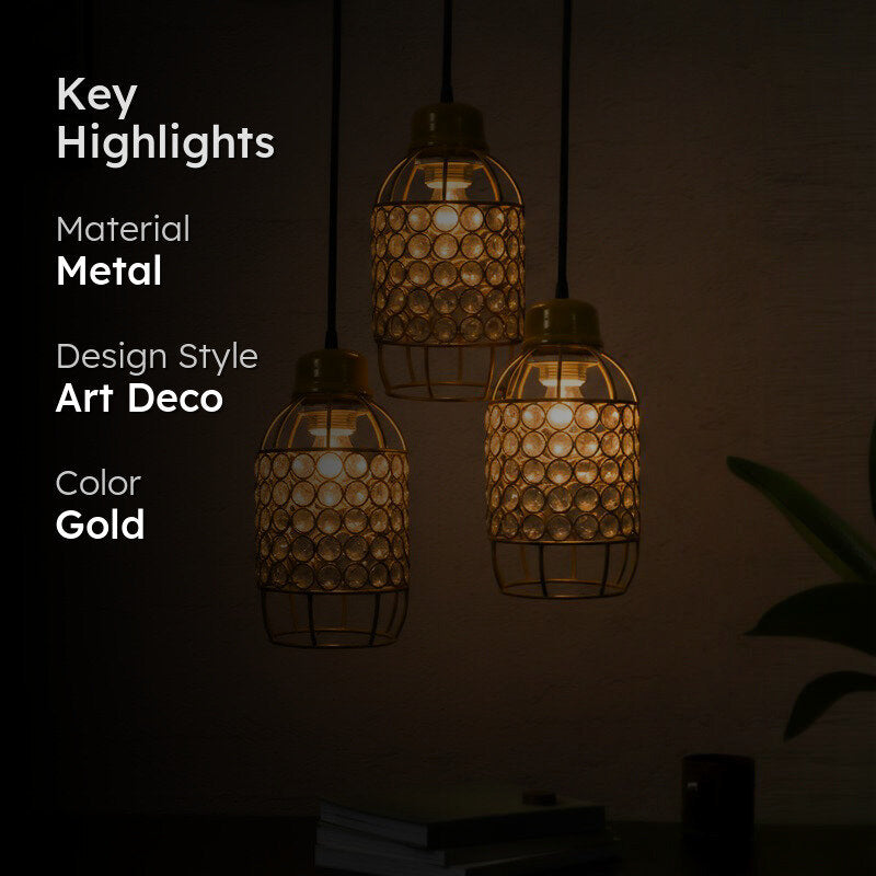Celine Cluster Pendant Lamp - Gold media 2