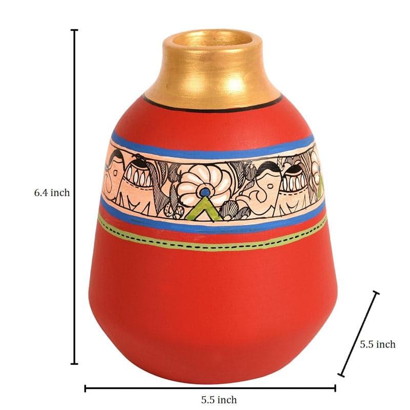 Sperada Tribal Terracotta Vase media 5