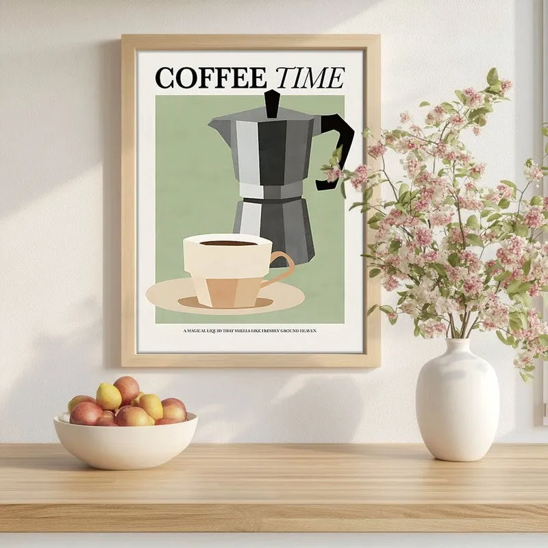 Coffee Bliss Archival Canvas Wall Art - Brown media 1