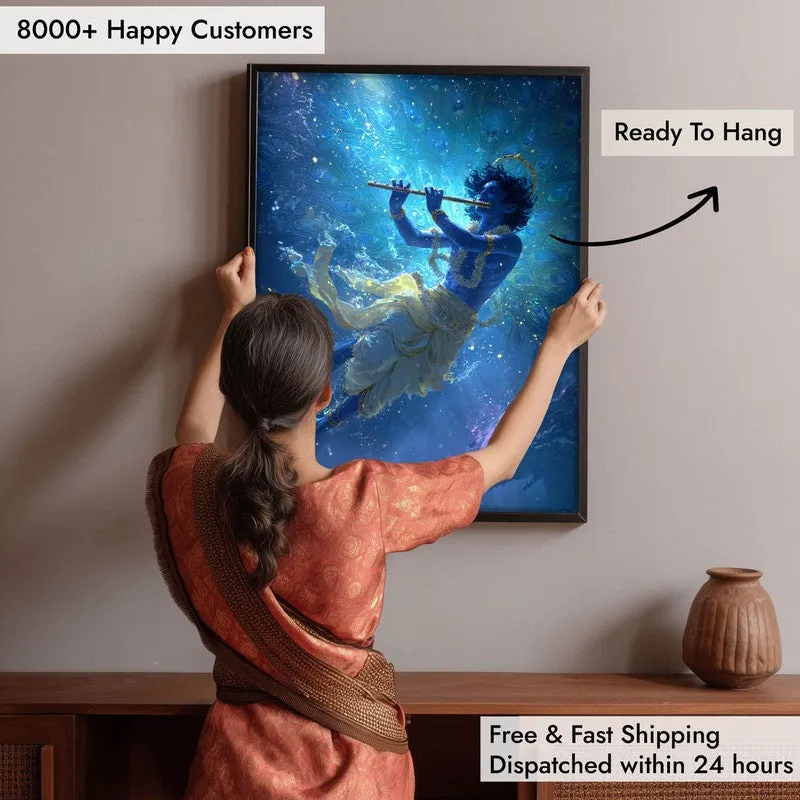 Lord Krishnas Cosmic Divine Dance II Archival Paper Wall Art media 5