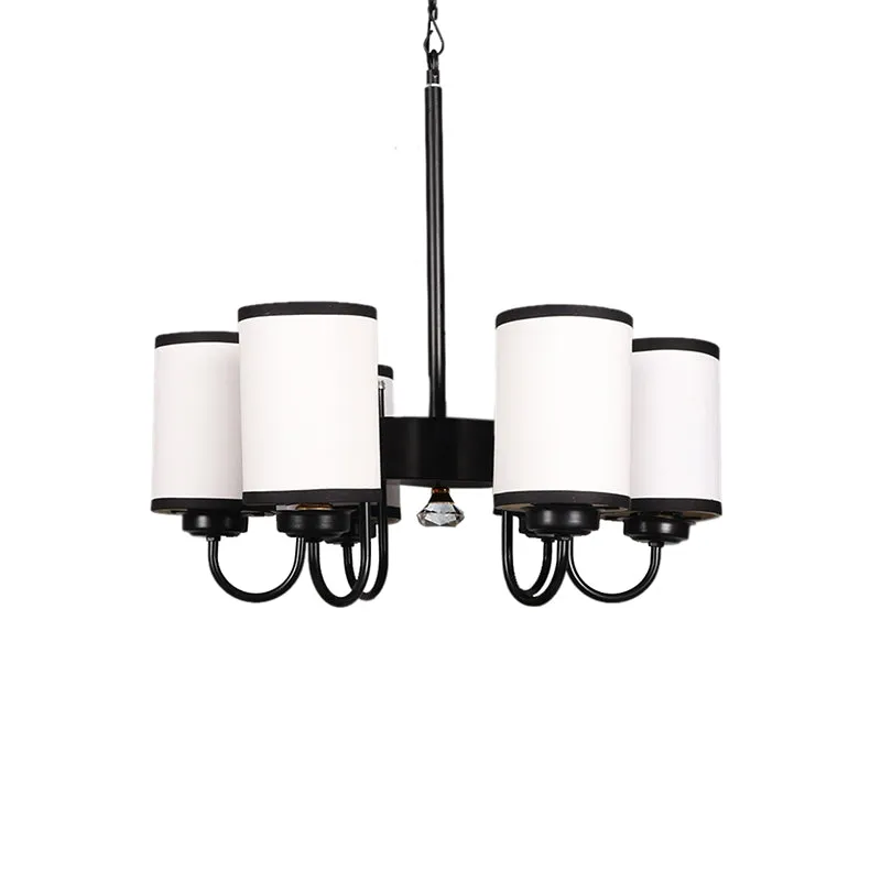 Viya Cylindrical Ceiling Lamp - Black & White media 4