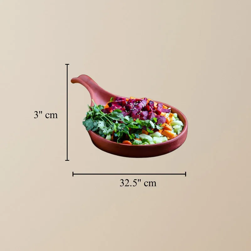 Mittika Terracotta Platter With Handle media 6