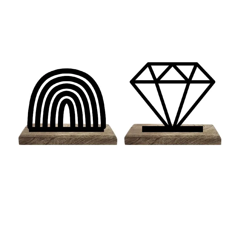 Shimmering Spectrum Showpiece - Set Of Two media 6